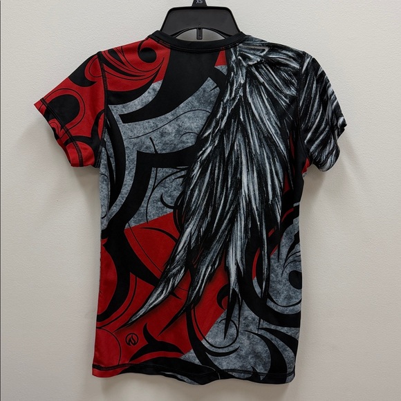 INKnBURN Raven Round Neck Short Sleeve Tech Shirt Women's Sz Medium! - Picture 5 of 5